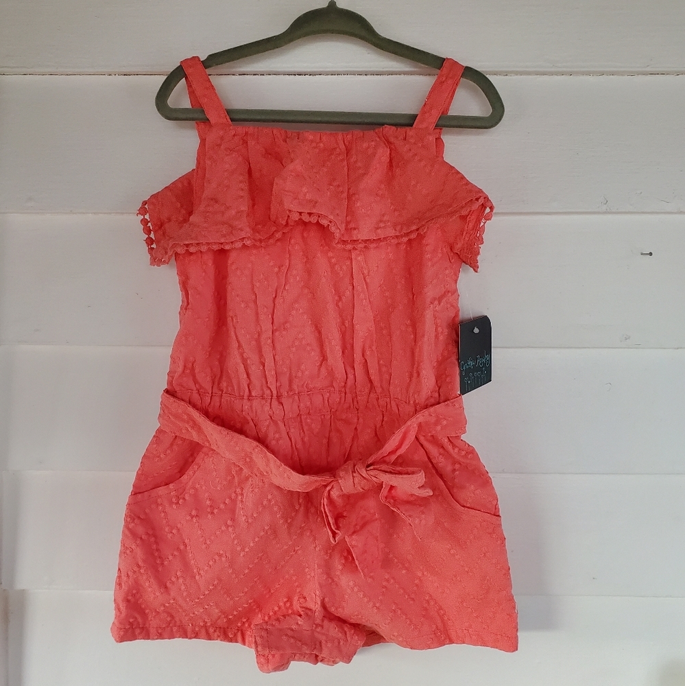 NWT Cynthia Rowley 4T coral romper